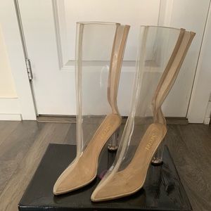 Transparent Calf Boots